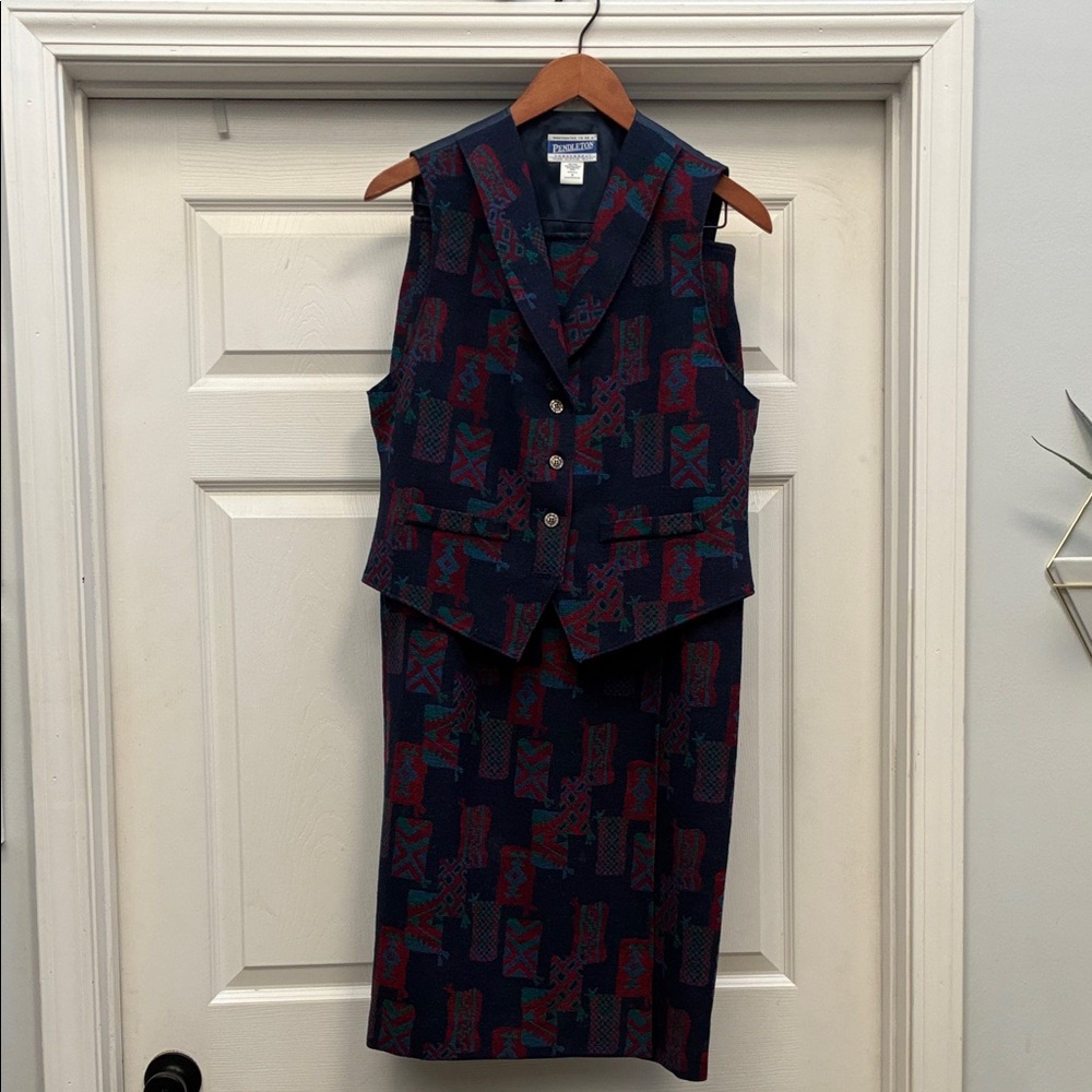 Pendleton 100% Wool Multicolor Geometric Patterne… - image 1